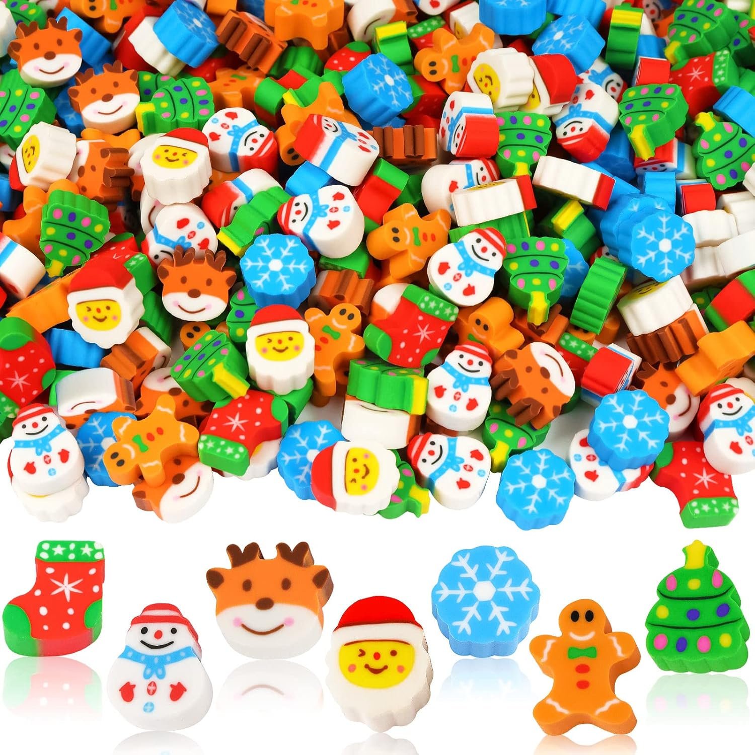 240-Piece Christmas Eraser Collection