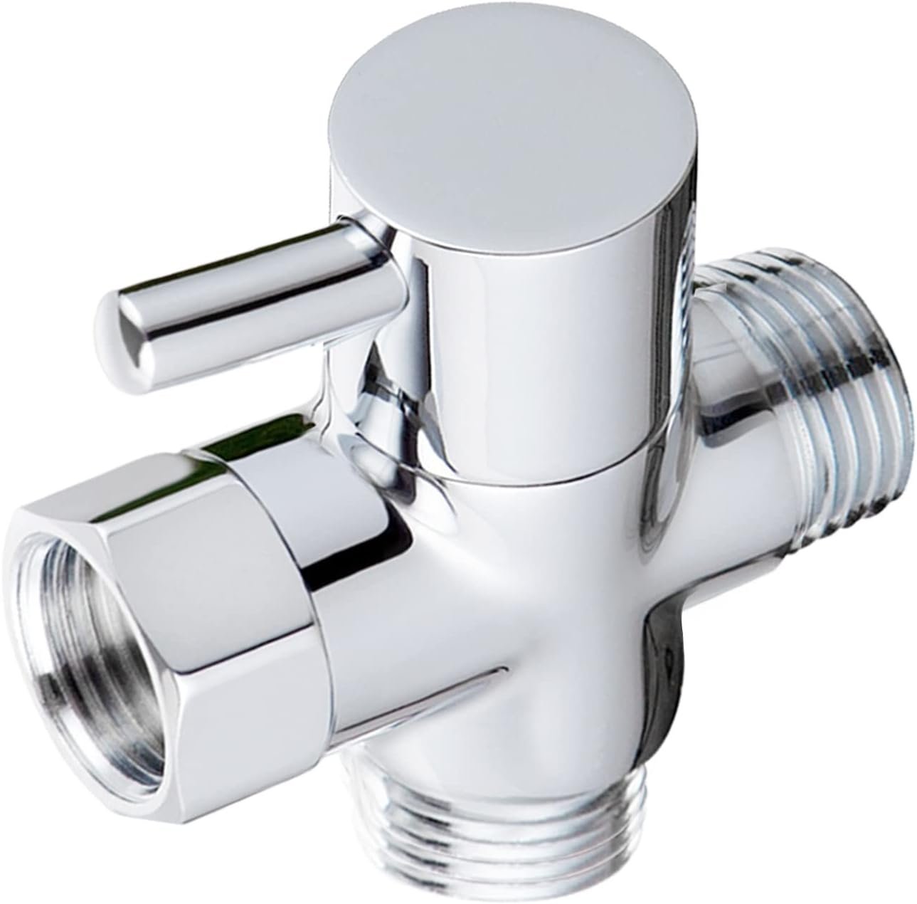 Chrome-Plated Brass 3-Way Shower Diverter