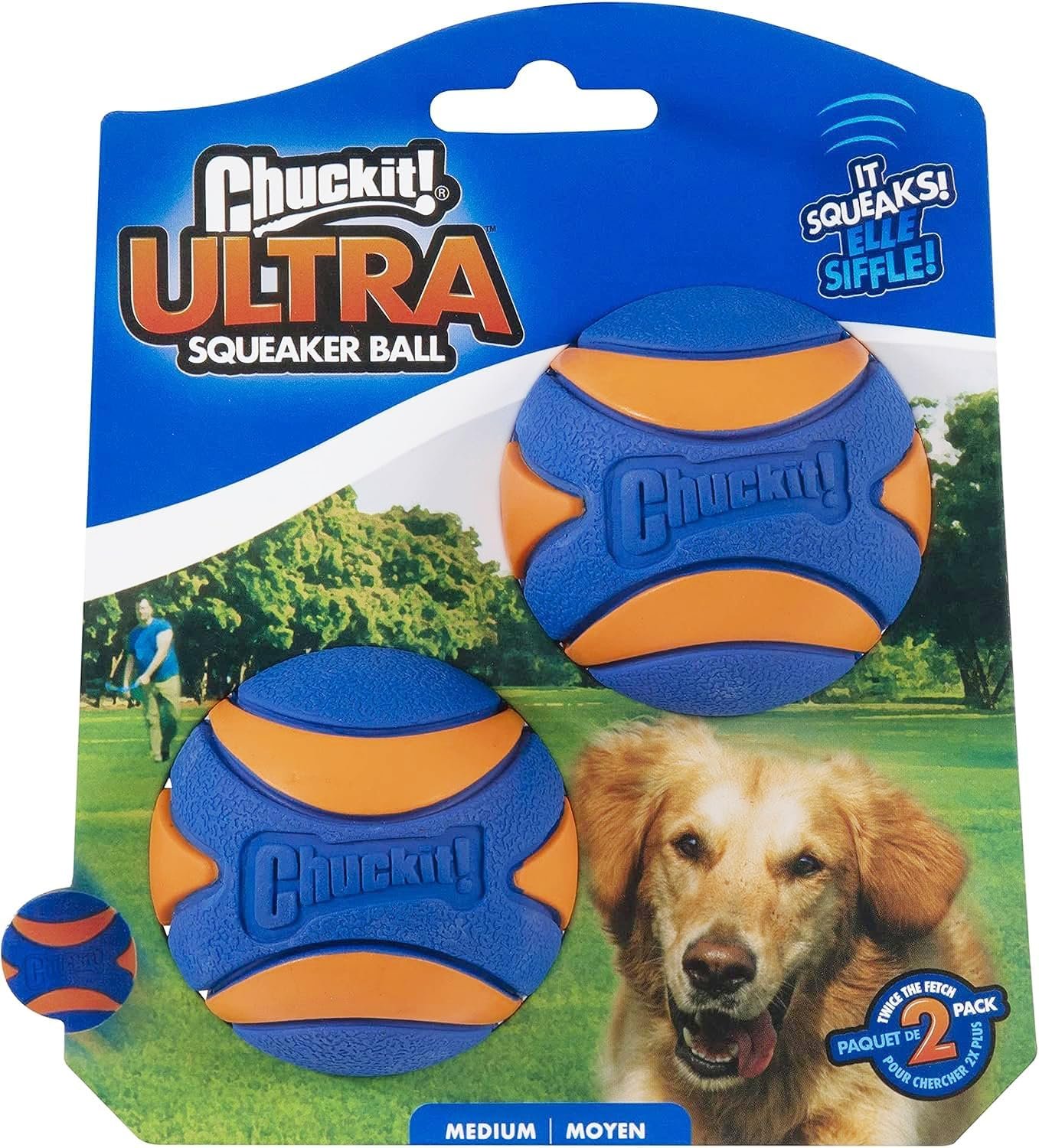 Bouncy Chuckit! Squeaker Balls for Dogs