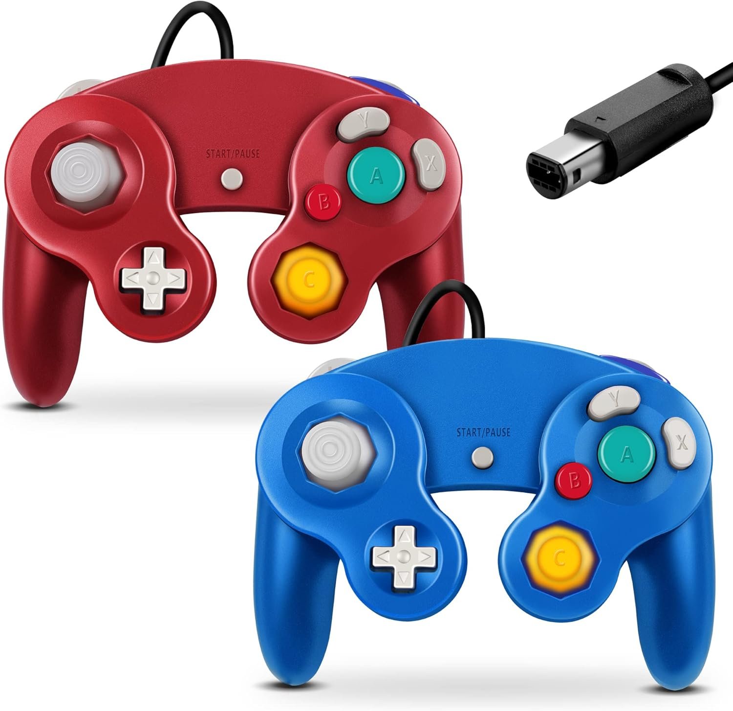 Classic GameCube Controllers: Blue/Red 2-Pack for Wii