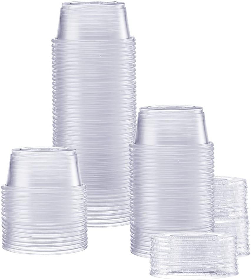 Clear Disposable Portion Cups with Lids
