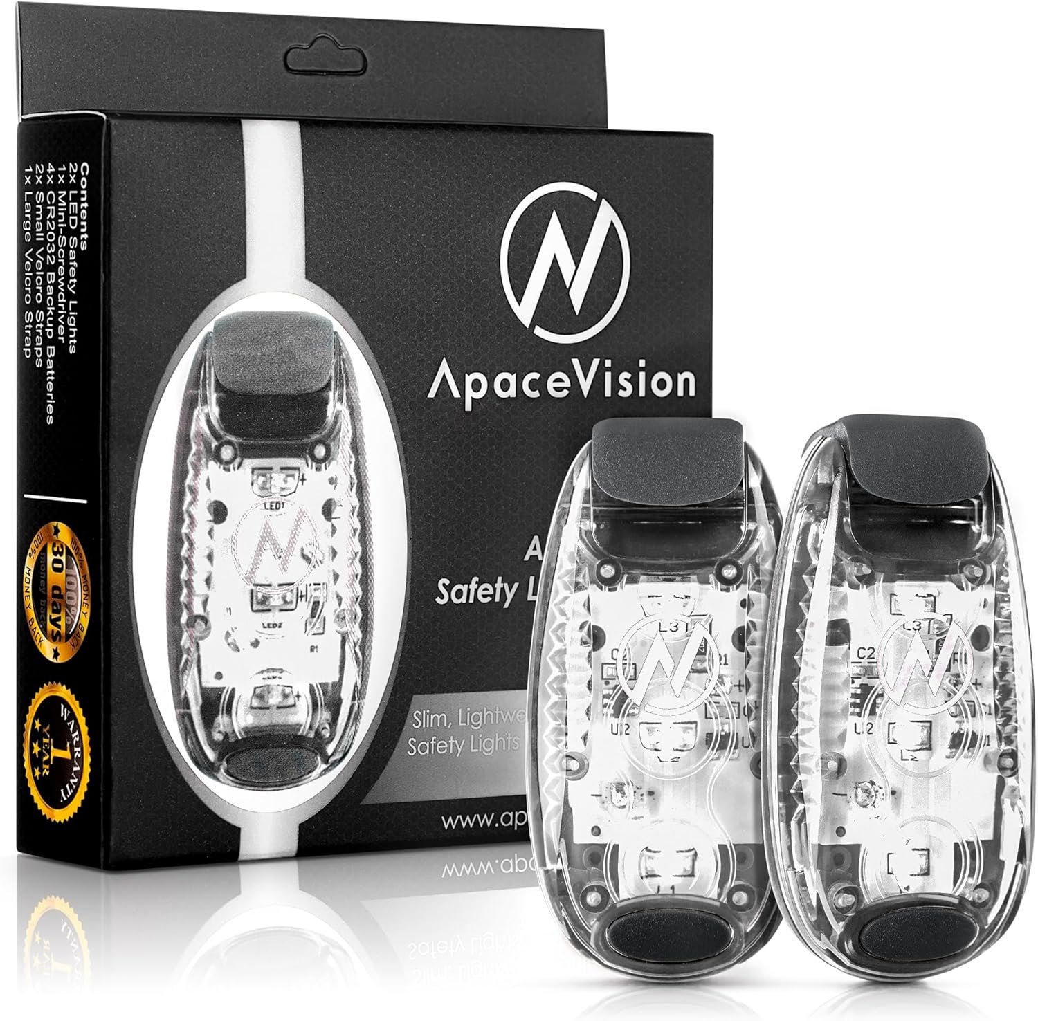 Clip-On LED Safety Lights: Stay Visible on Runs & Rides (2-Pack)