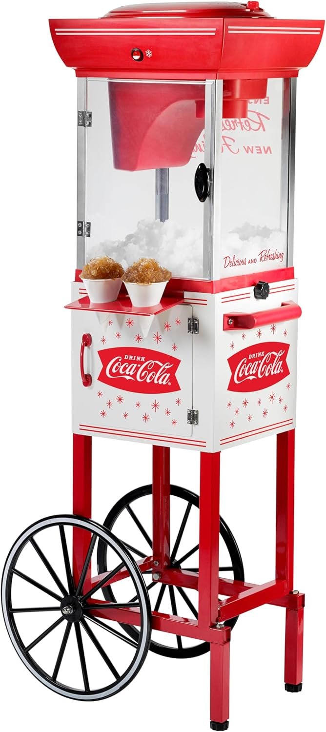 Coca-Cola Snow Cone Cart – Mobile Ice Shaver for Summer Parties