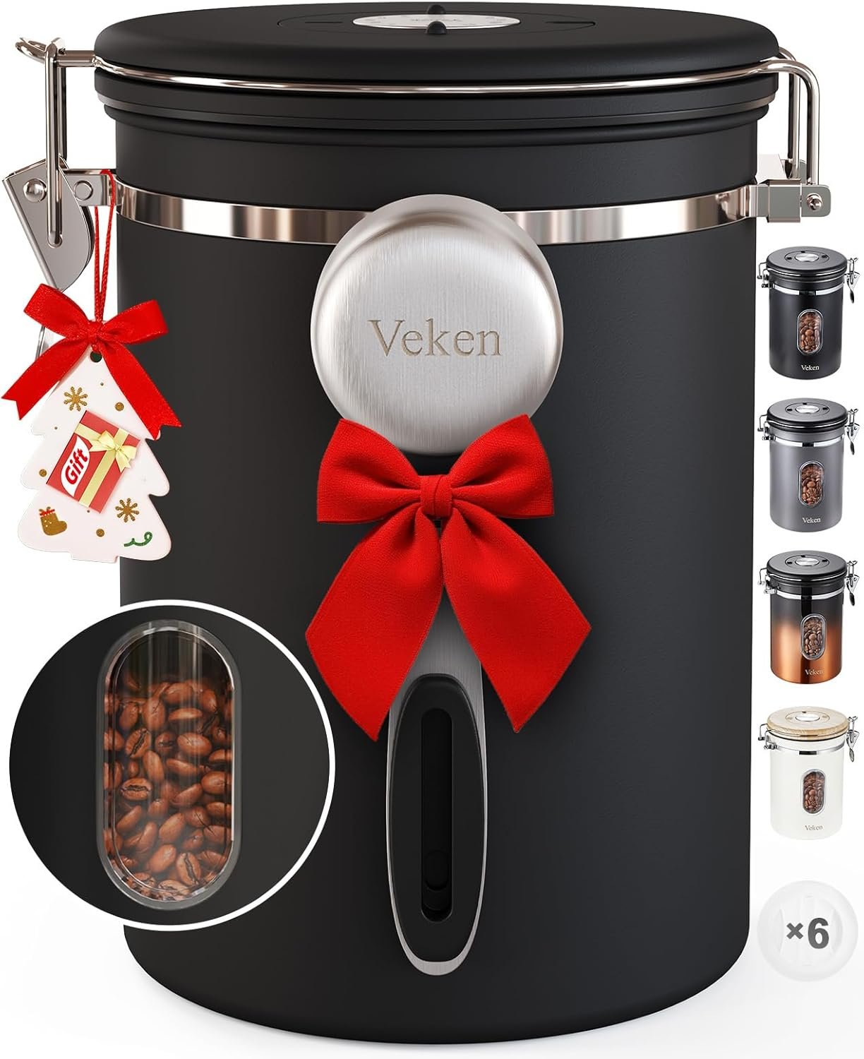 Coffee Canister with Window: See Your Beans Stay Fresh