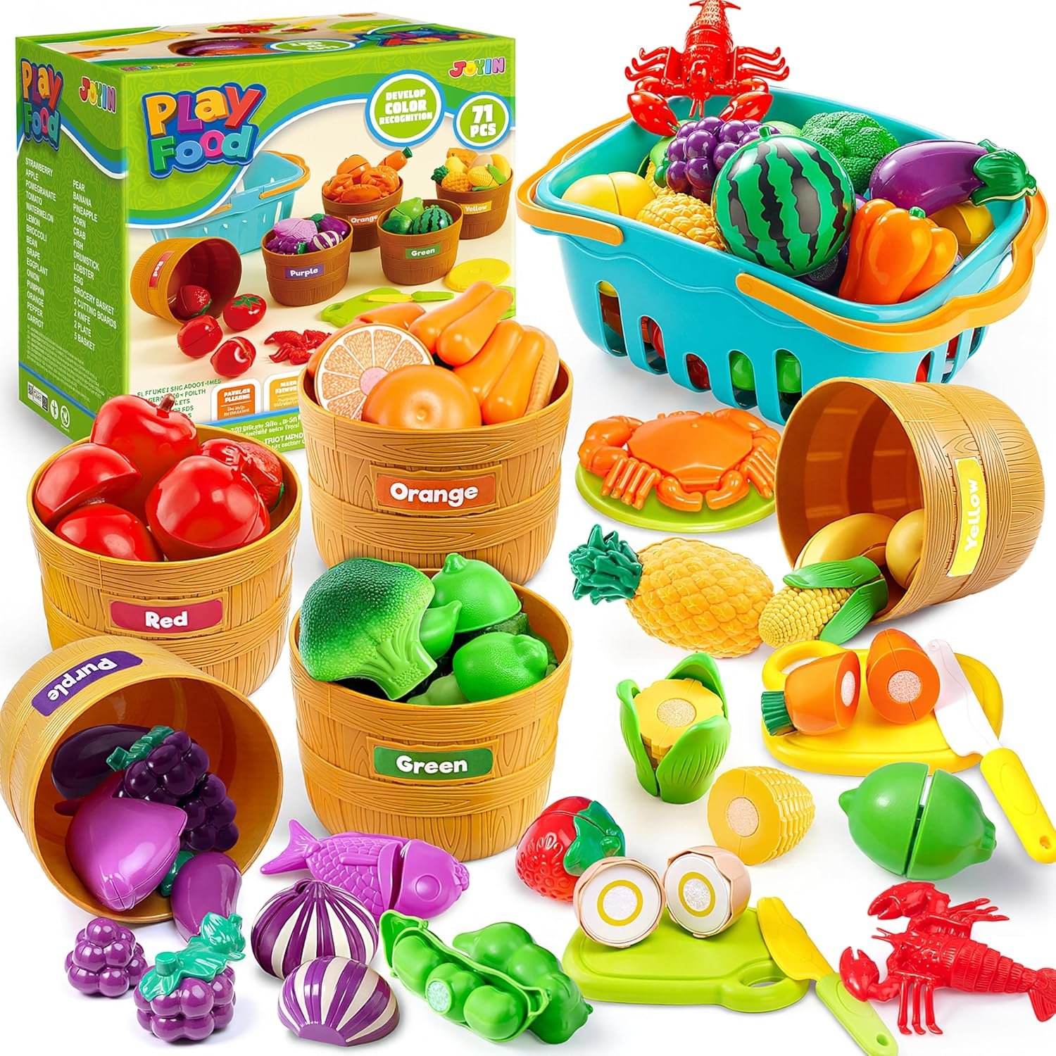 Color Sorting Food Play Set for Toddlers