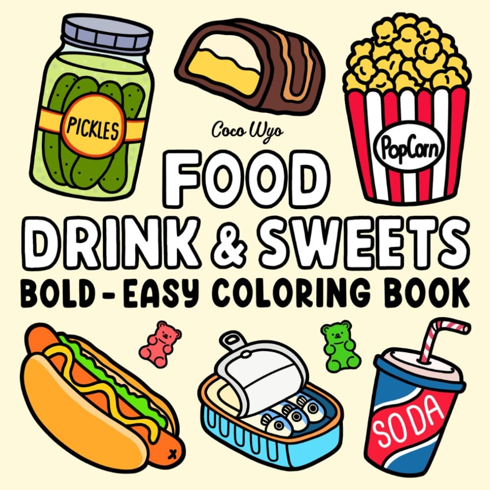 Color Your Plate: Fun Food Drink Coloring Book