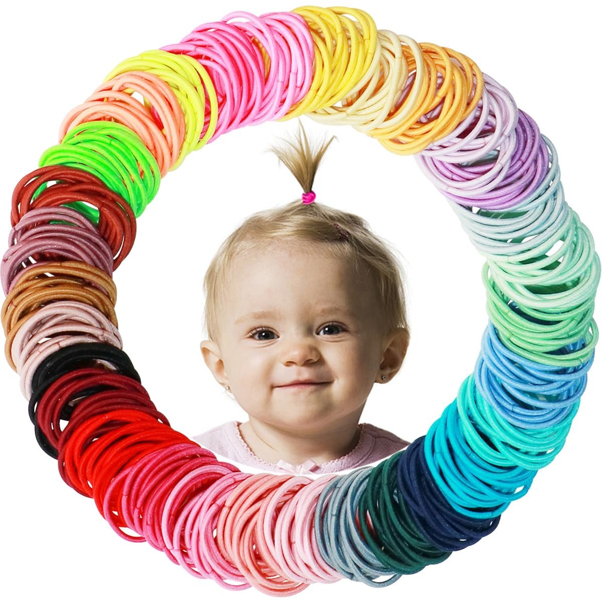 Colorful No Crease Hair Ties for Kids