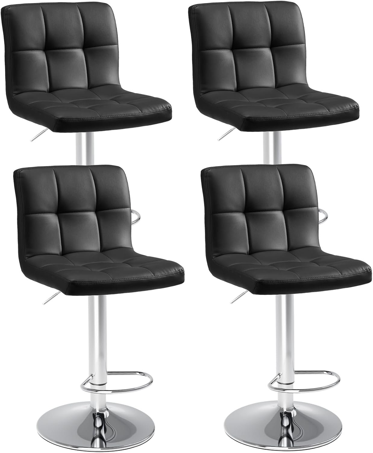 Comfortable Adjustable Bar Stools Set of 4