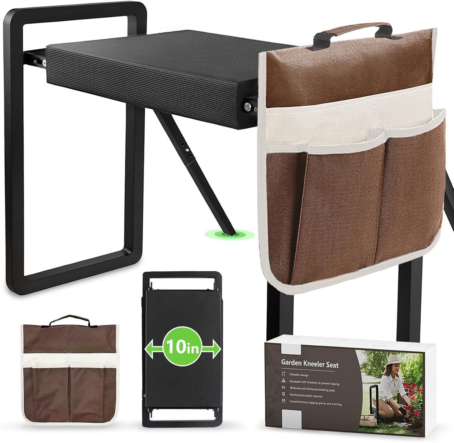 Comfortable Garden Kneeler with Anti-Tip Safety Design