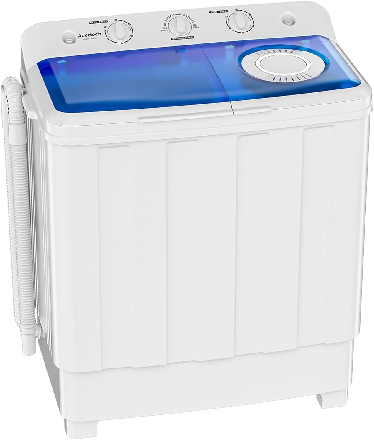 Compact 28LB Twin Tub Portable Washer - Wash & Spin Simultaneously