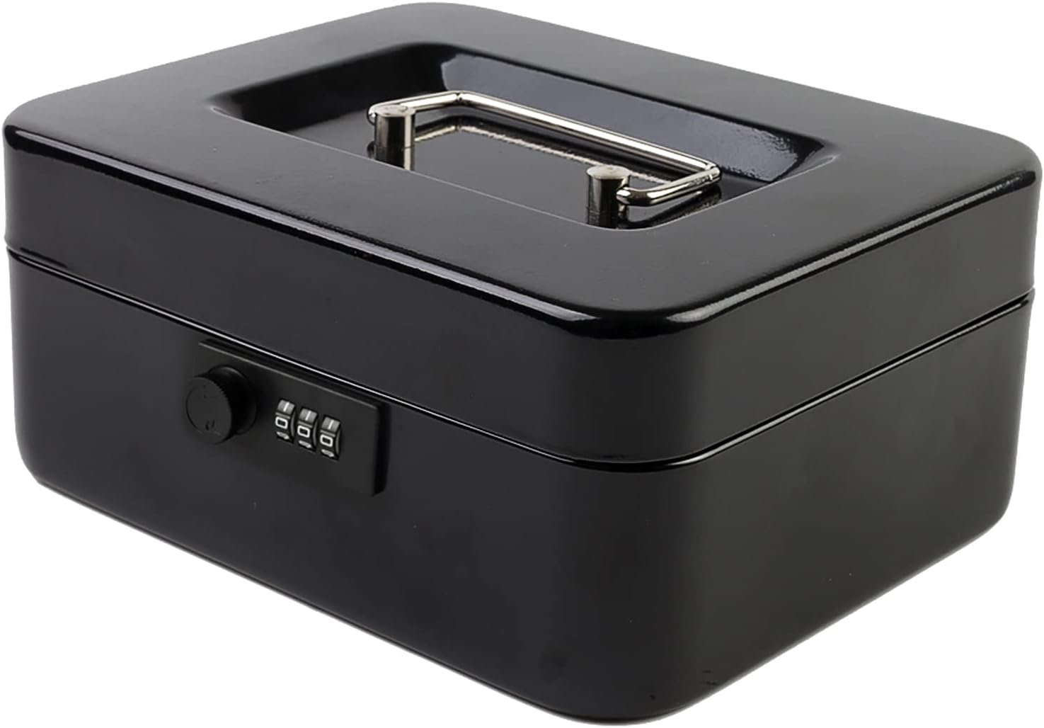 Compact Cash Box with Combo Lock & Money Tray
