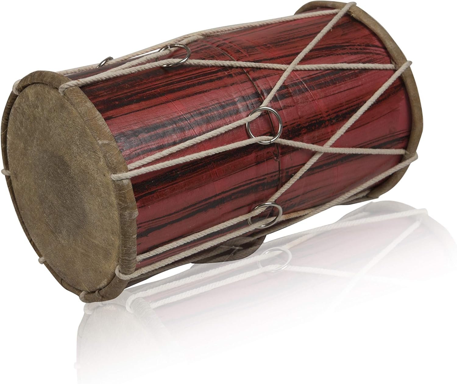 Compact Dholak Drum: Traditional Sound for Travel & Decor