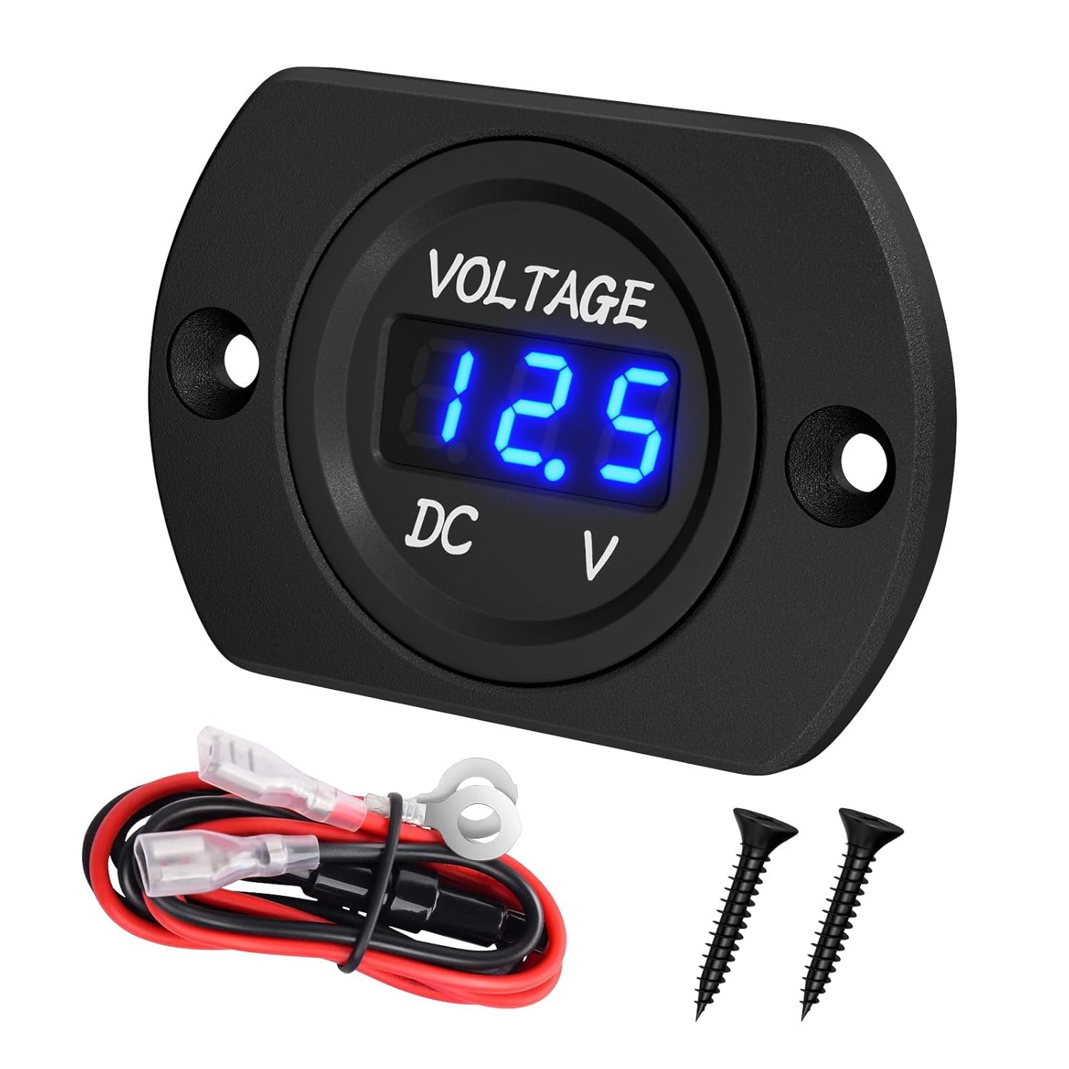 Compact Waterproof LED Volt Meter for Vehicles