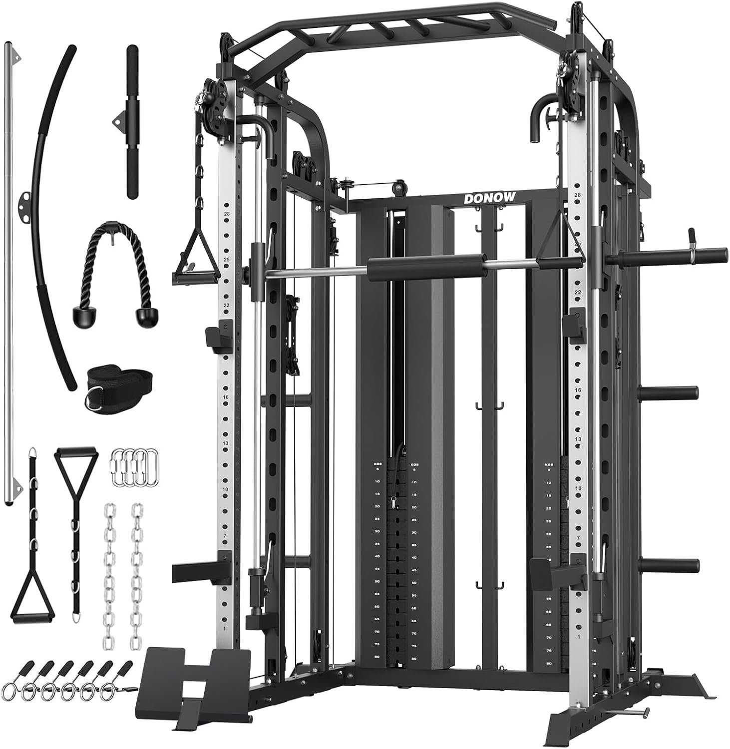 Complete Home Gym System: Smith Machine with Dual Cable Crossover