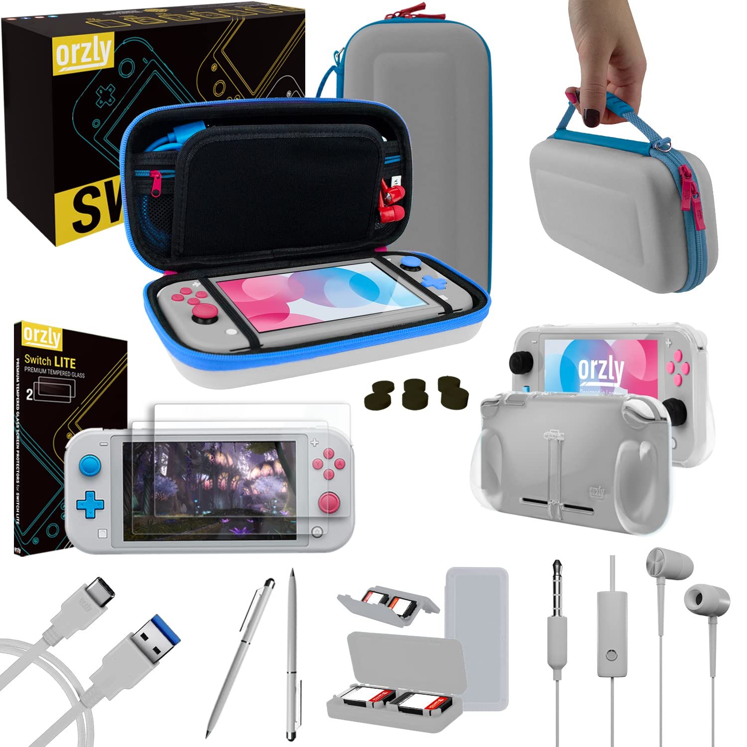 Complete Switch Lite Protection & Gaming Bundle