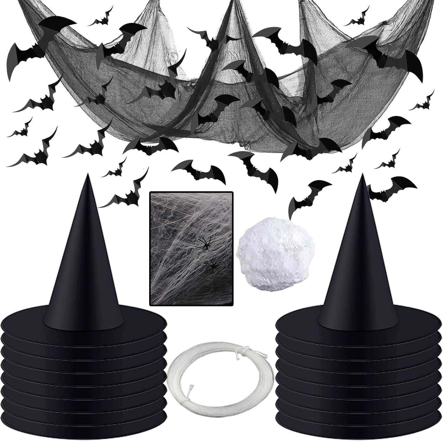 Complete Witch Hat Decoration Kit for Halloween