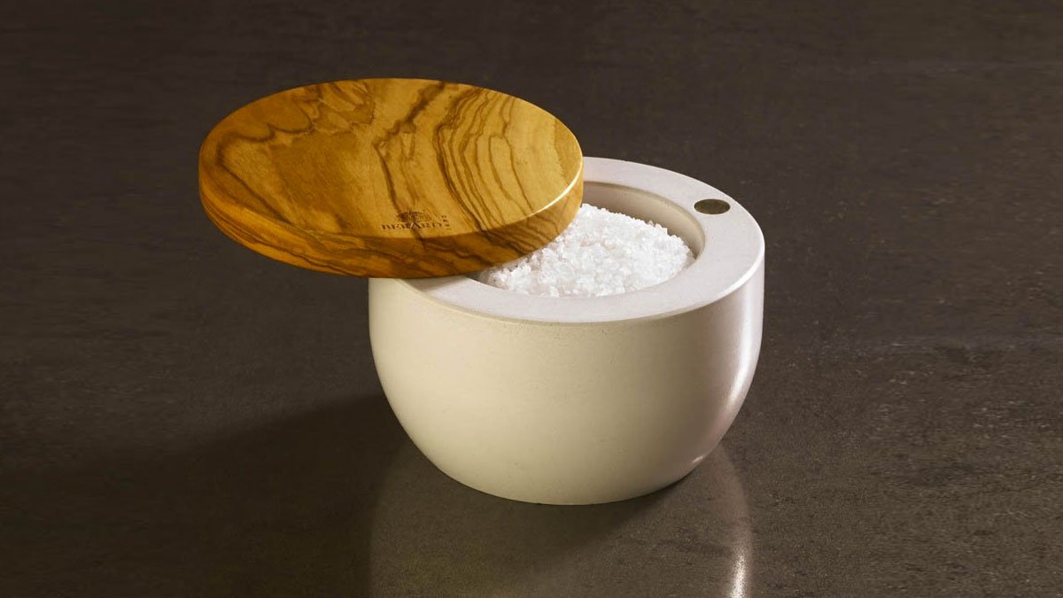 Berard Olive Wood & Concrete Salt Keepers