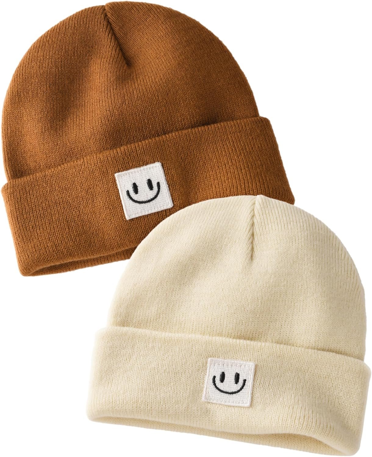 Cozy 2-Pack Toddler Beanies – Warm Knit Hats 0-8Y