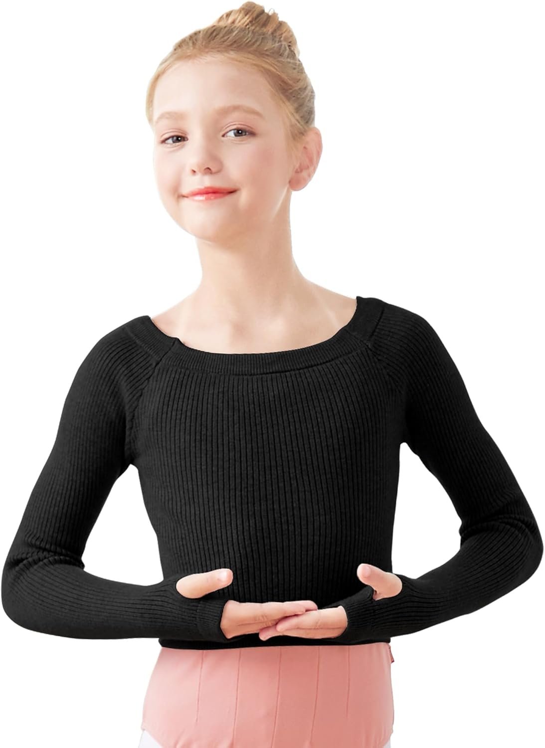 Cozy Ballet Warm-Up Sweater for Young Girls