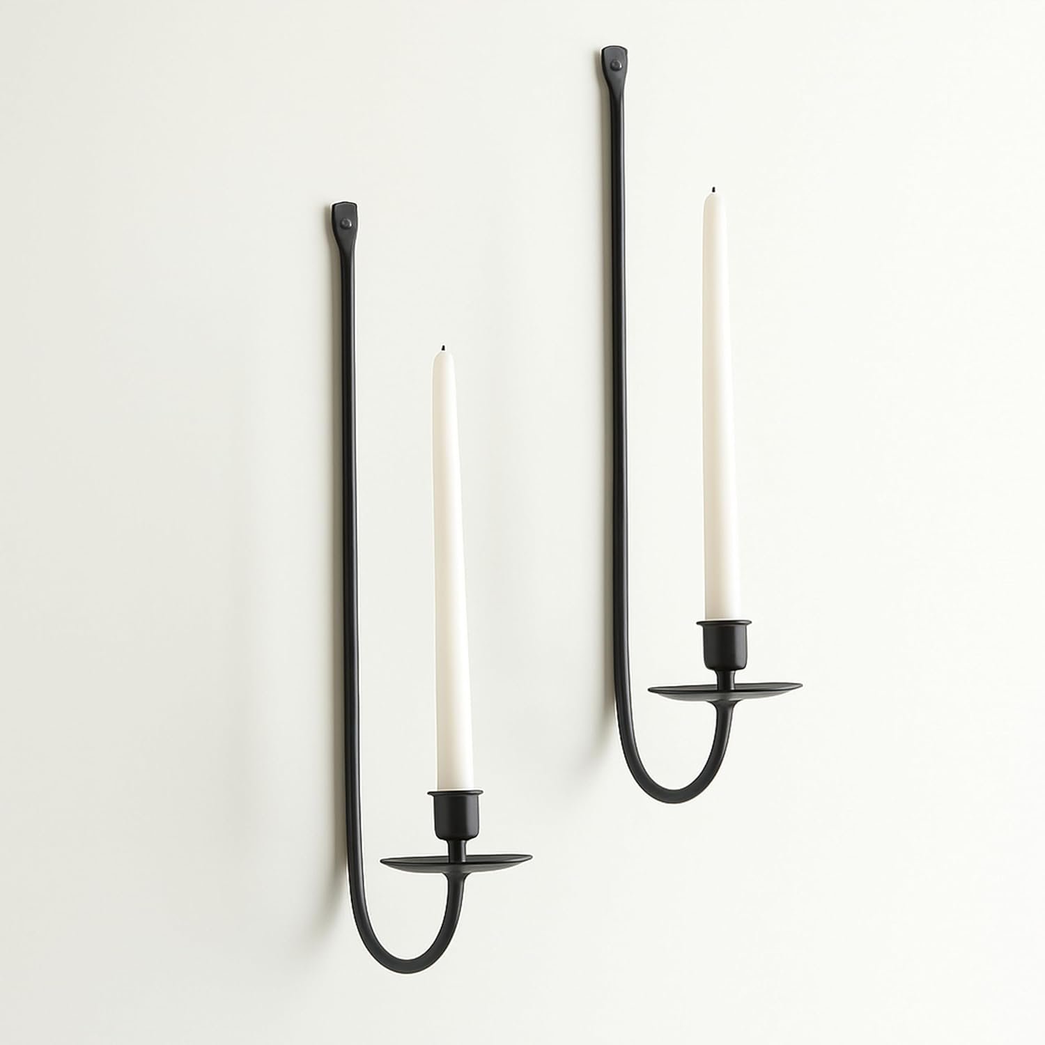 Cozy Black Metal Wall Sconces - Set of 2