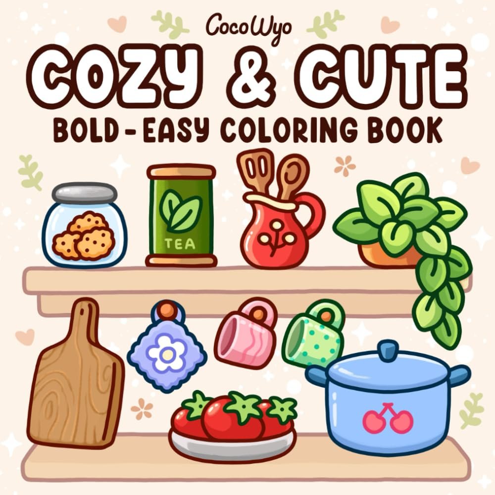 Cozy & Cute: Adult Coloring Book for Relaxation