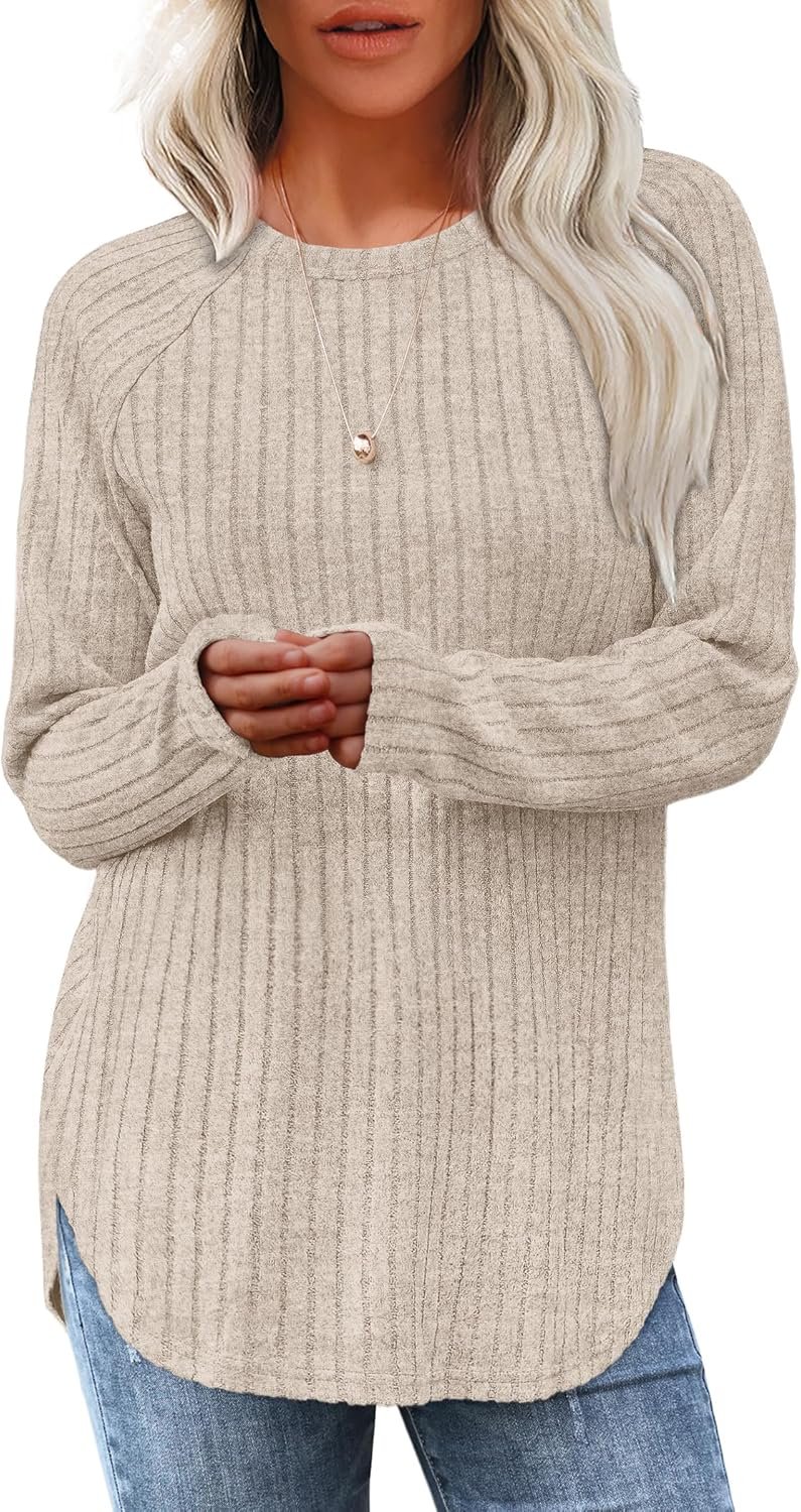Cozy Loose-Fit Long Sleeve Tunic for Effortless Fall Style