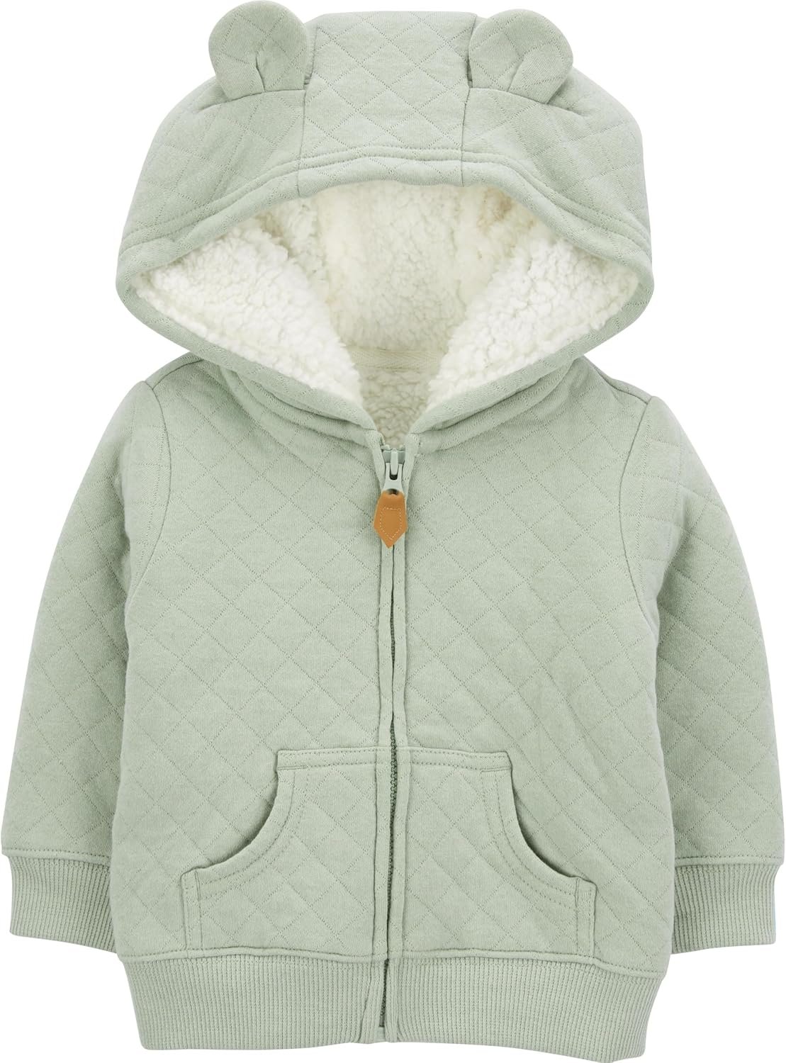 Cozy Sherpa-Lined Baby Hoodie with Bear Ears