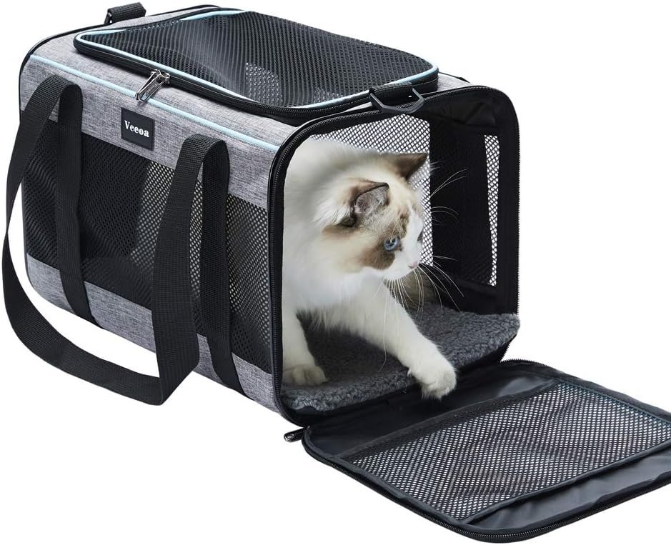 Cozy Soft-Sided Carrier for Cats & Small Dogs Up to 16 lbs