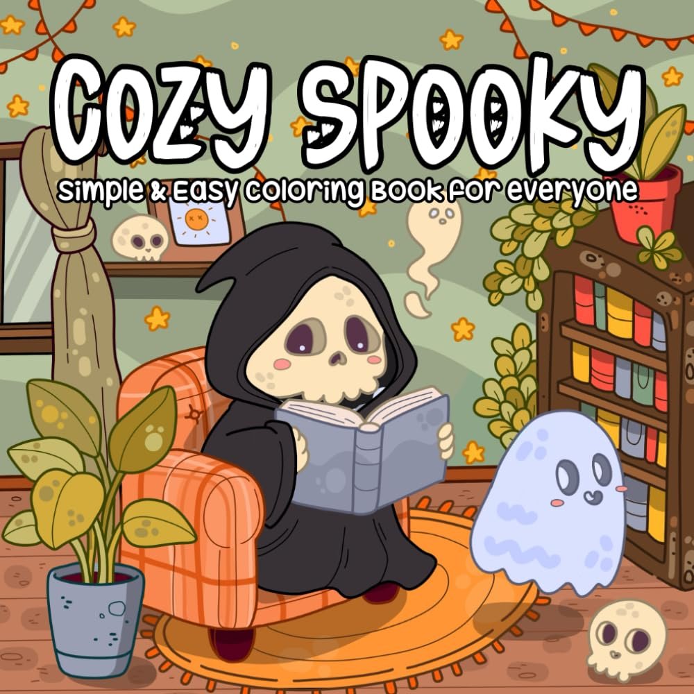 Cozy Spooky Coloring Book: Chill & Creatively Color