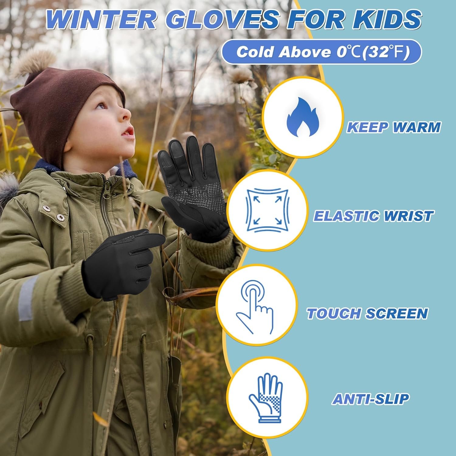 Cozy Touchscreen Gloves Keep Kids Warm on the Go