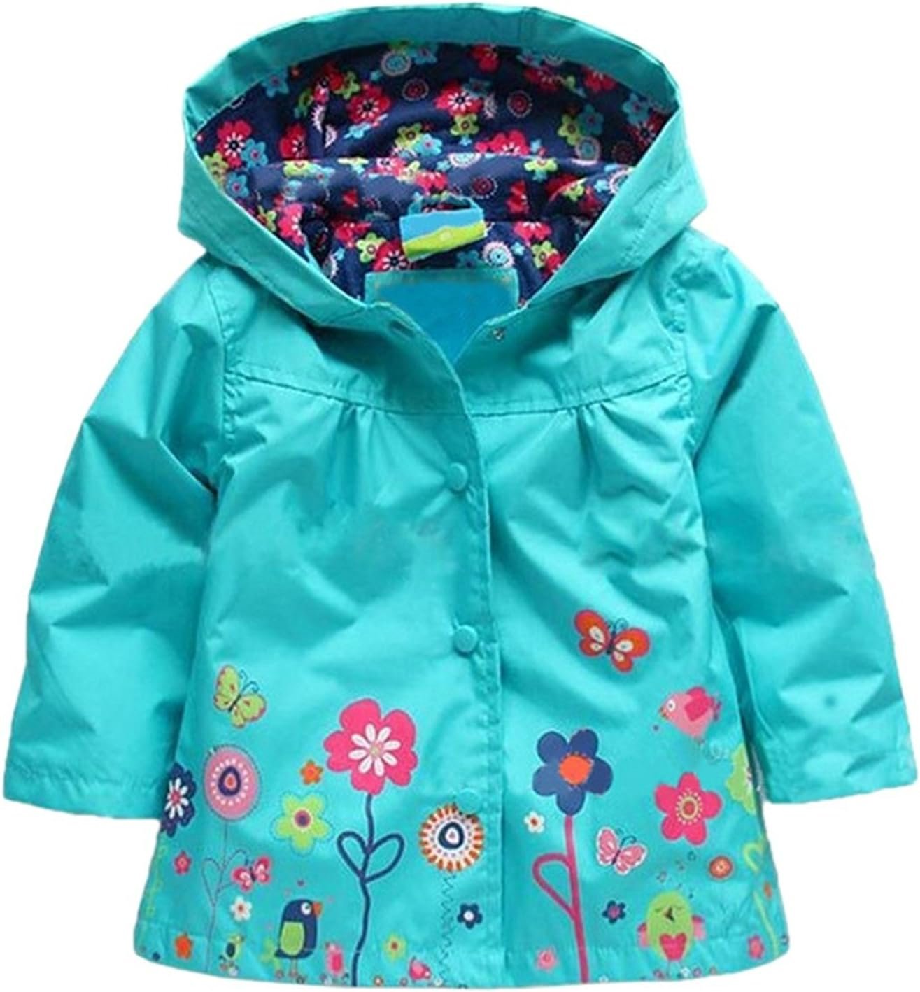Cozy Waterproof Hooded Raincoat for Little Girls