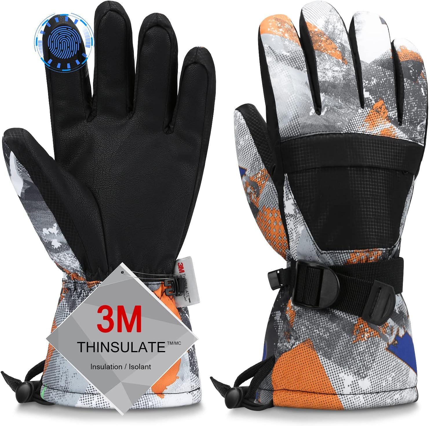 Cozy Waterproof Ski Gloves for Family Snow Days