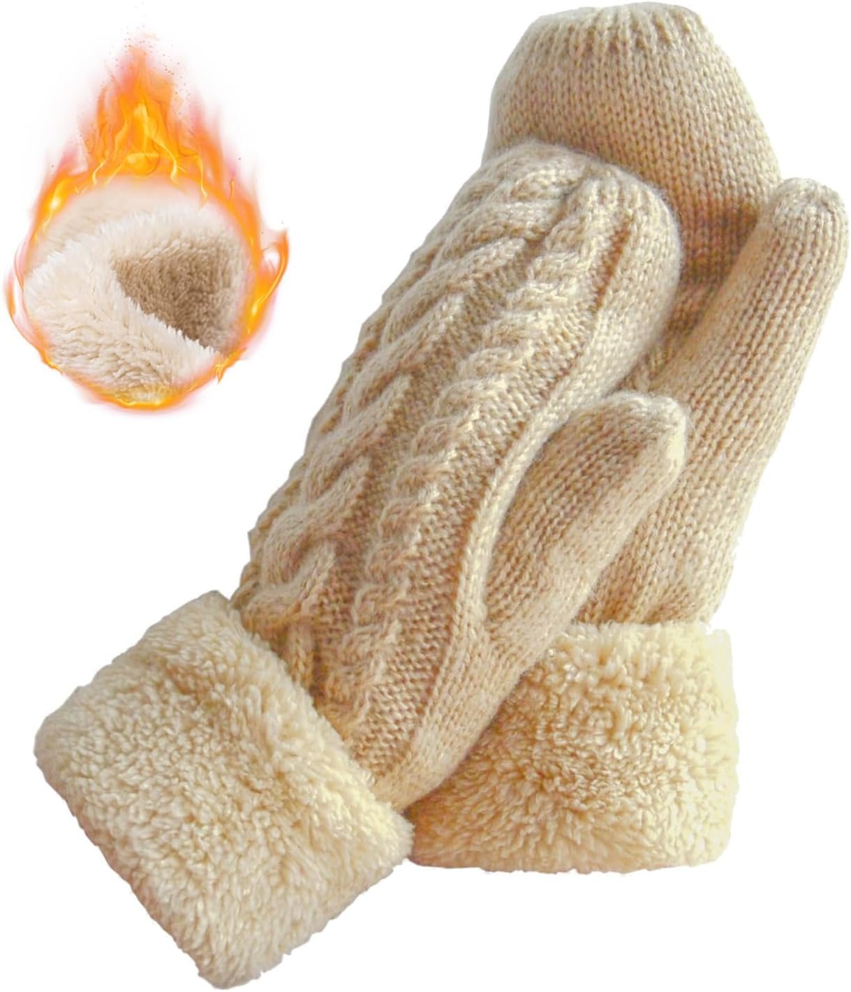 Cozy Wool Knit Gloves to Keep Hands Warm All Winter