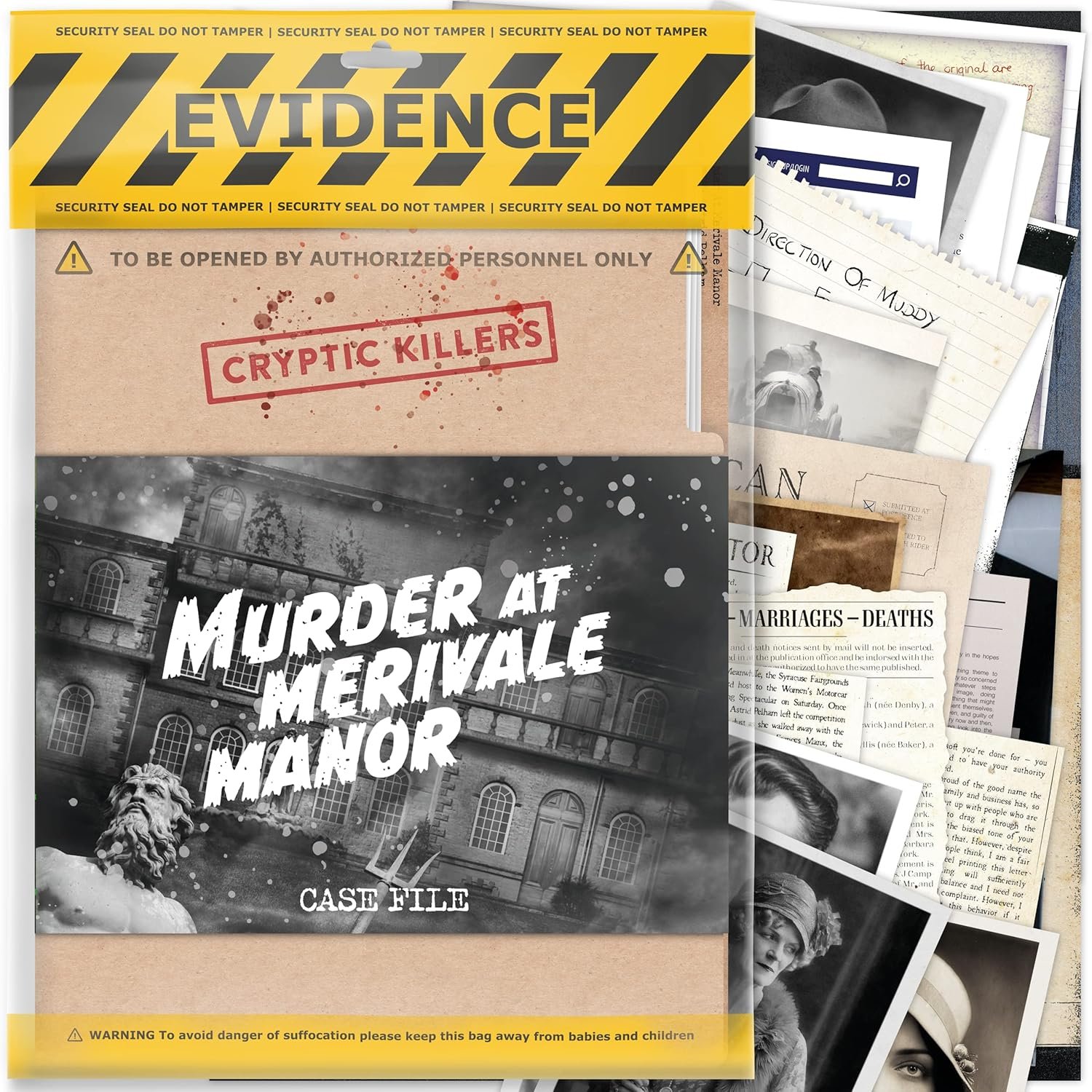 Crack the Cold Case: Murder at Merivale Manor Mystery Game | ChunkyFinds