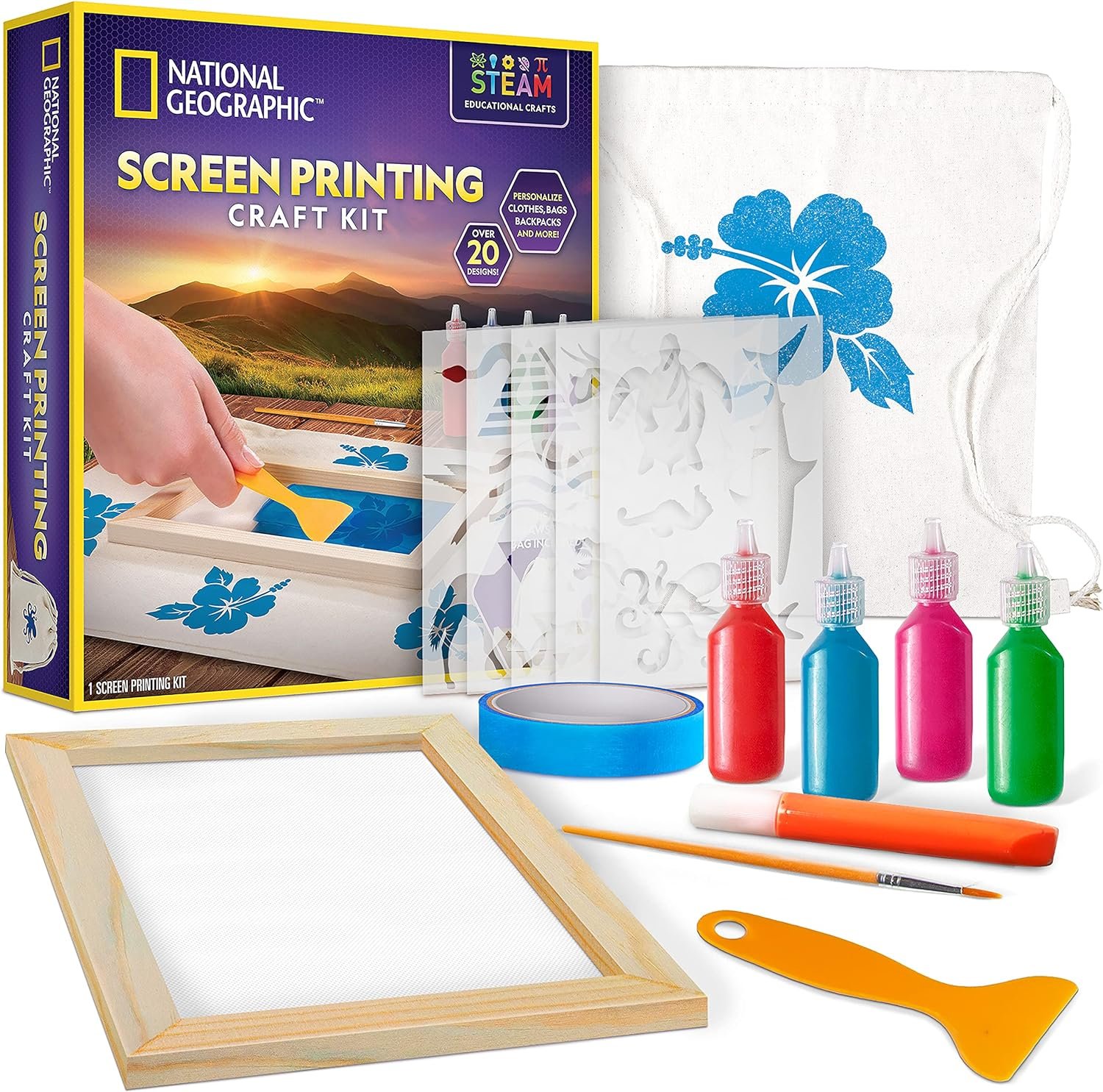 Creative Kids Screen Printing Kit - Complete Art Set with 23 Designs