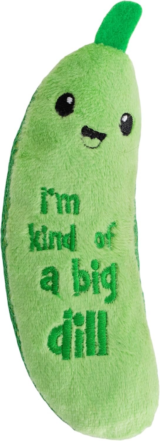 Crunchy Pickle Kicker Cat Toy with Catnip