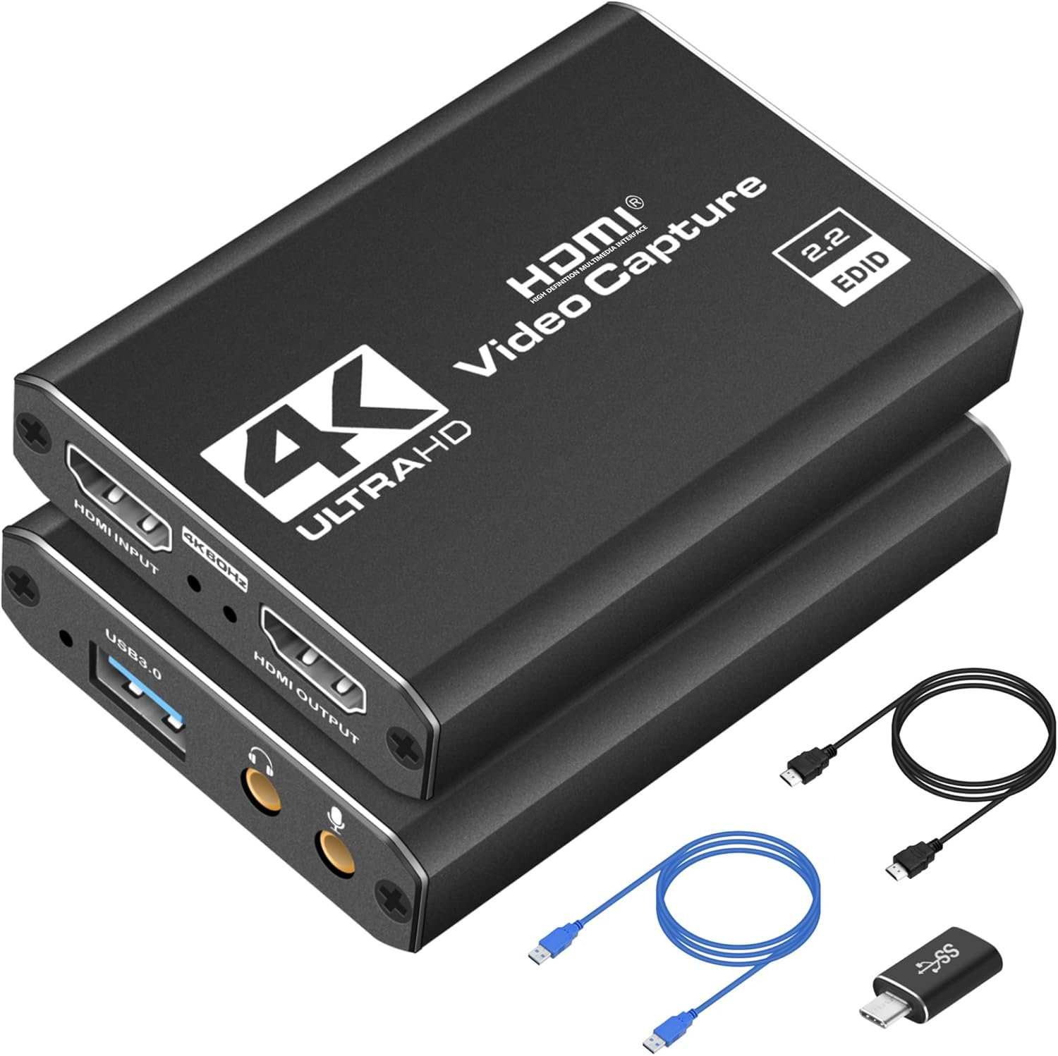 Crystal Clear 4K HDMI Capture Card for Gaming & Streaming