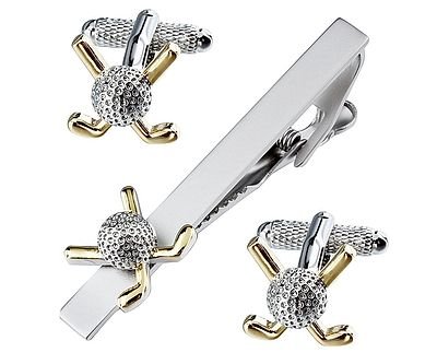 Cufflinks and Tie Bar Set