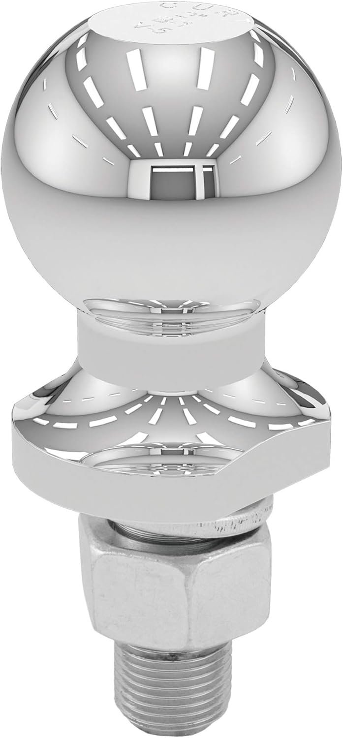 CURT 2-Inch Chrome Trailer Hitch Ball for Heavy-Duty Towing