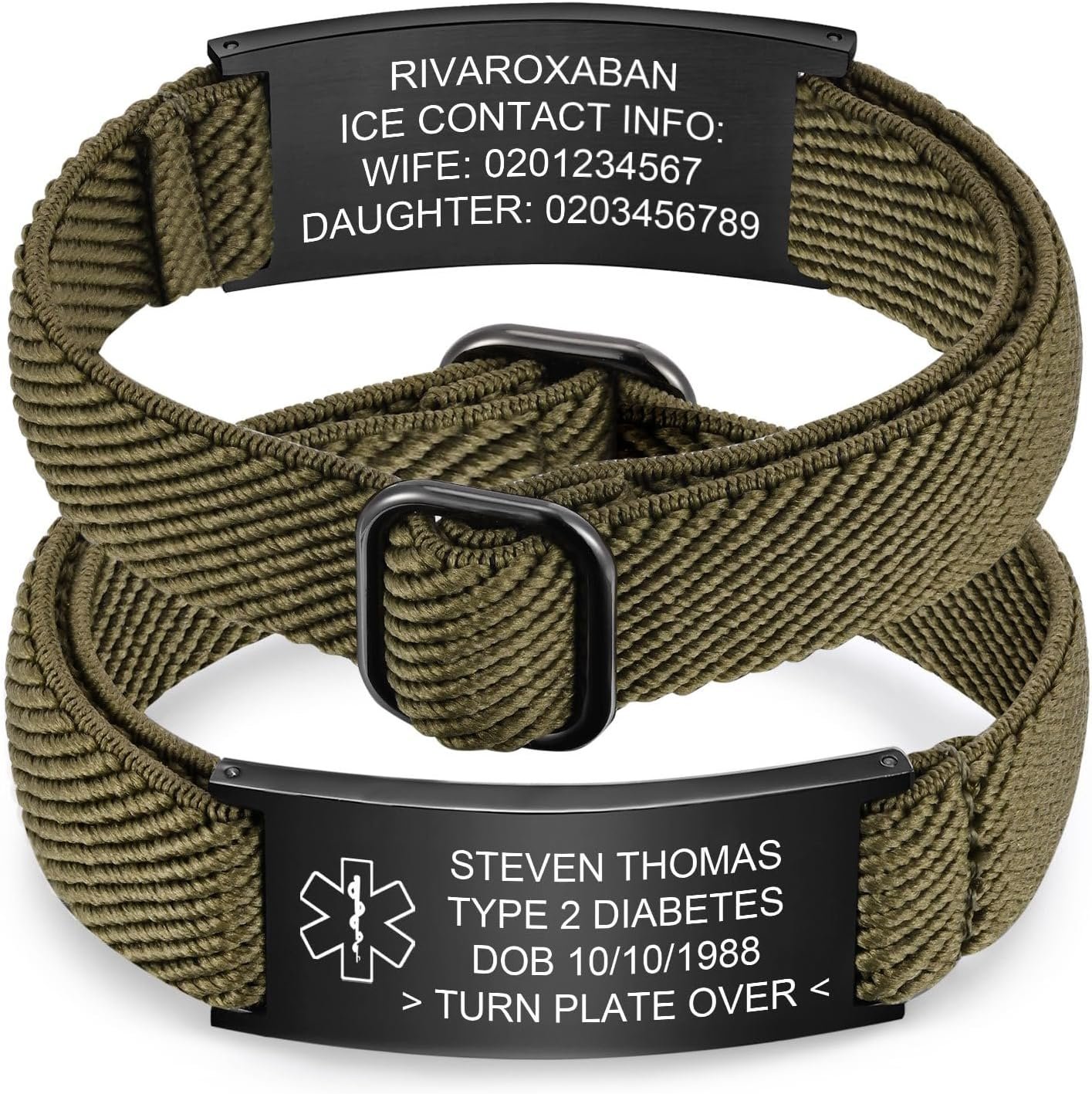Custom Engraved Medical ID Bracelet for Men – Emergency Ready