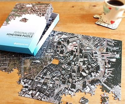 Customizable Hometown Puzzle Map