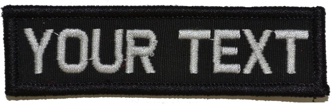 Customizable Rectangular Hook Fastener Patch - Black