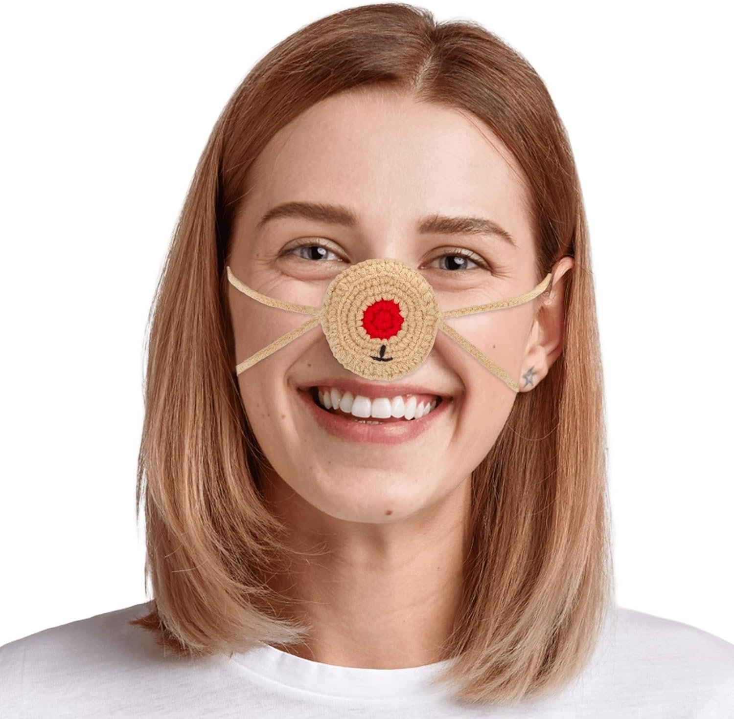 Cute Animal Shape Crochet Nose Warmer for Winter Fun