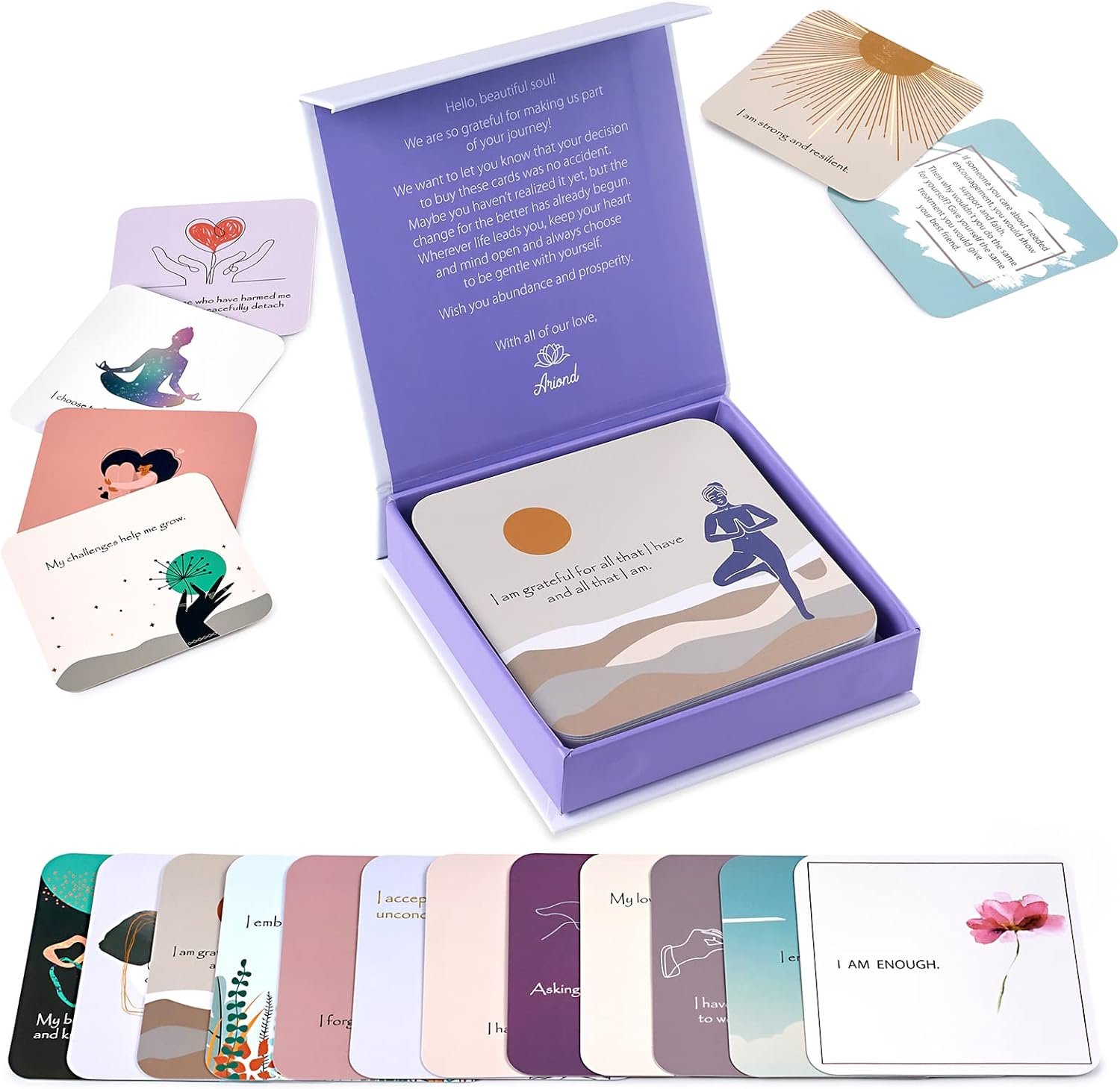 Daily Affirmation Cards: Women's Self-Love Journey