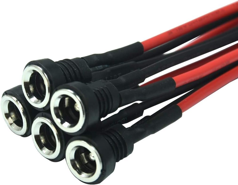 Reliable DC Power Jacks - 5-Pack for Electronics Projects