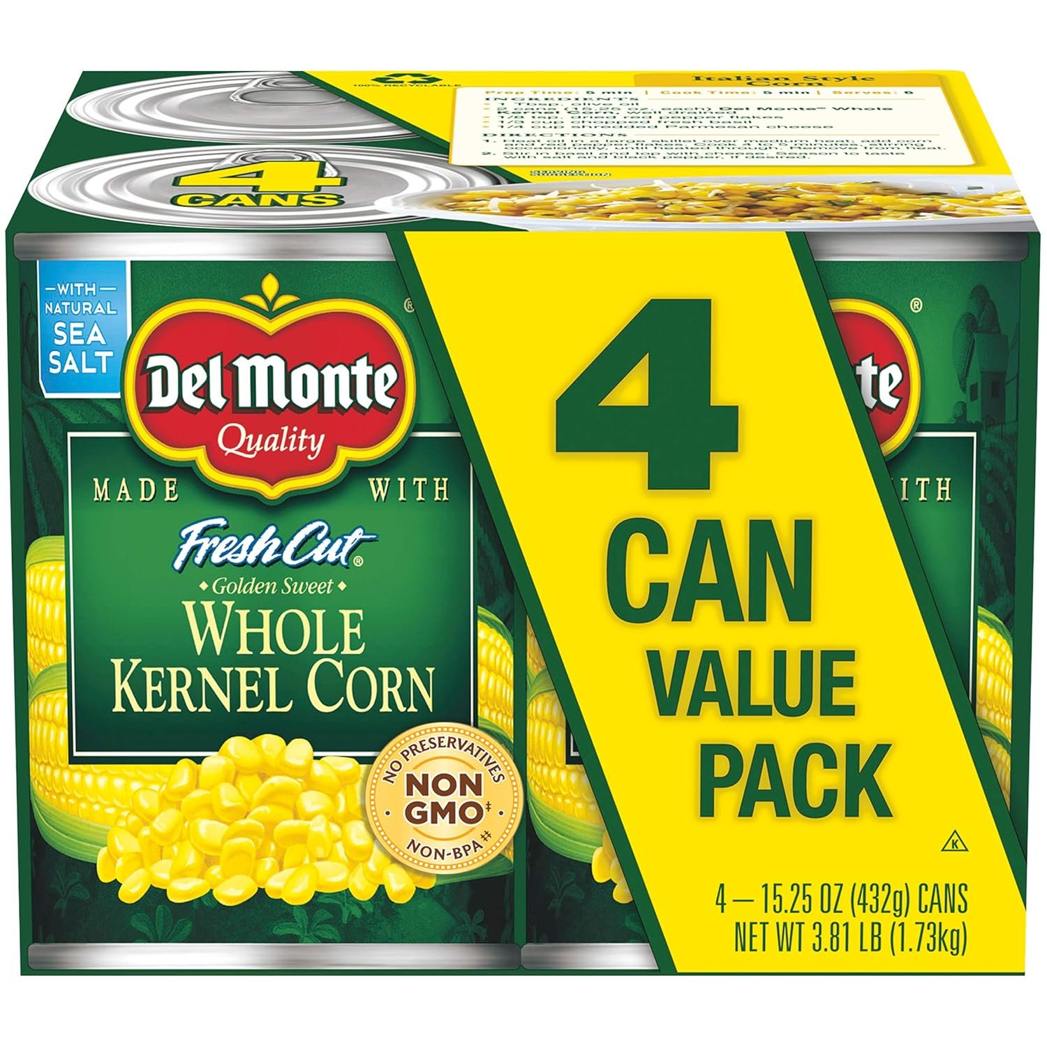 Del Monte Fresh Cut Sweet Whole Kernel Corn - 4 Pack
