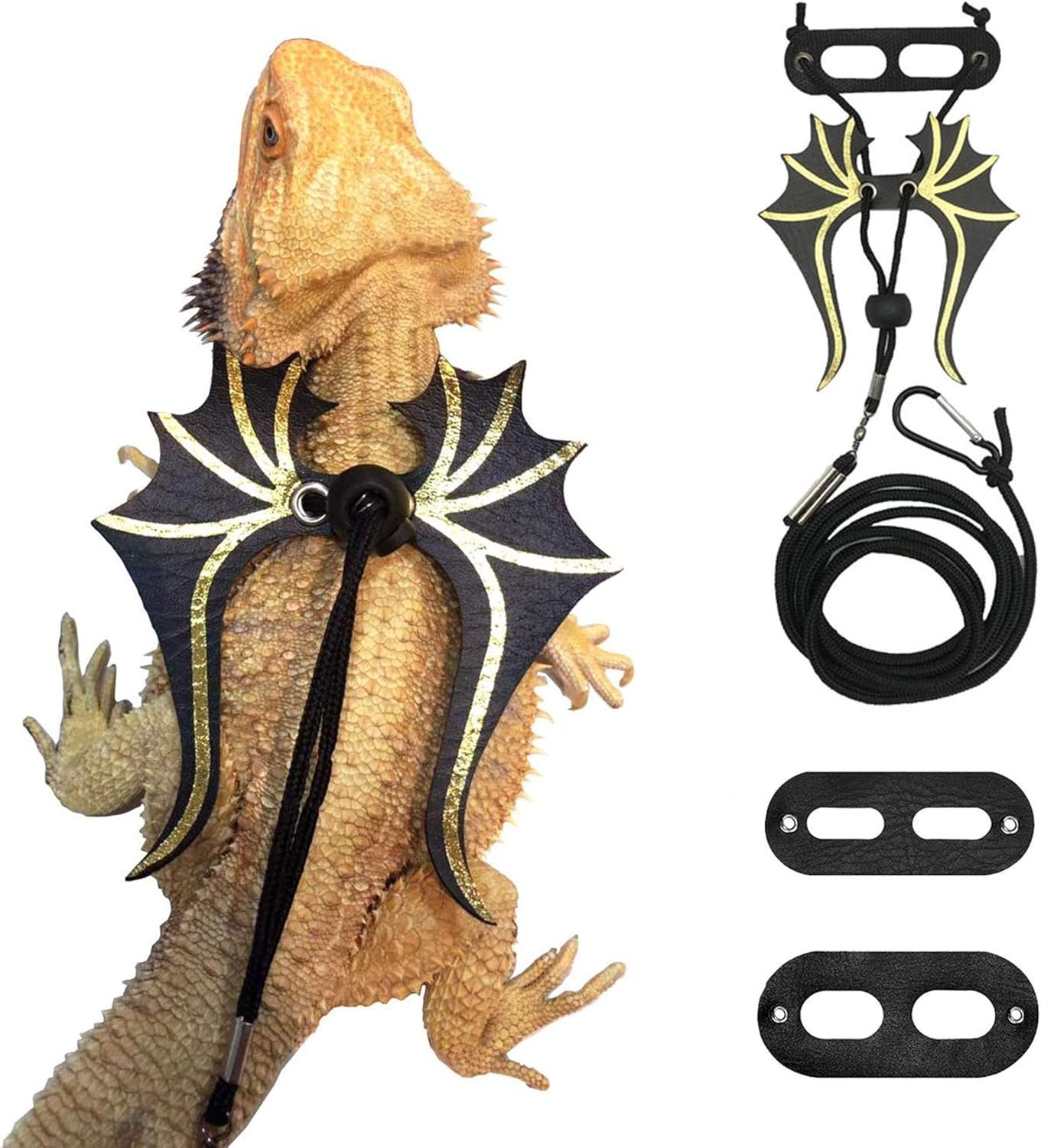 Dino-Themed Harness for Bearded Dragons