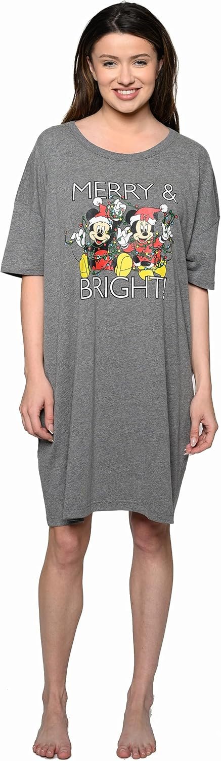 Disney Women's Sleepshirt: Mickey Minnie Nightshirt Comfort