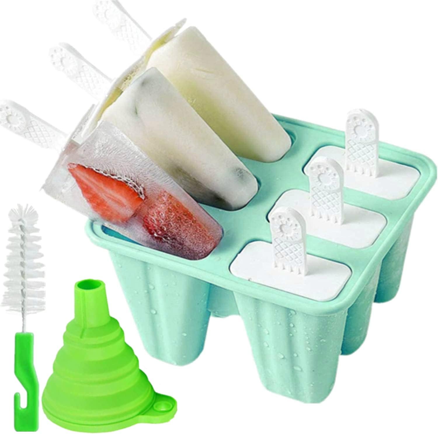 Fun DIY Popsicle Maker for Kids - 6 Pack Reusable Molds
