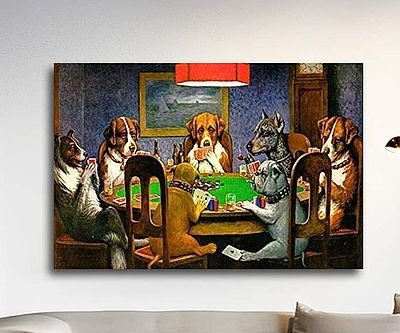 Dogs Playing Cards
